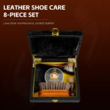 Черная щетка, крем для обуви для кожаной обуви, гигиенические туфли, ткань для полировки, набор инструментов