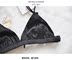 Châu Âu và Mỹ bralette không vòng thép không bọt biển siêu mỏng bra satin satin bikini đồ lót gợi cảm dây đeo vai mỏng quần lót nữ de thương Bikini