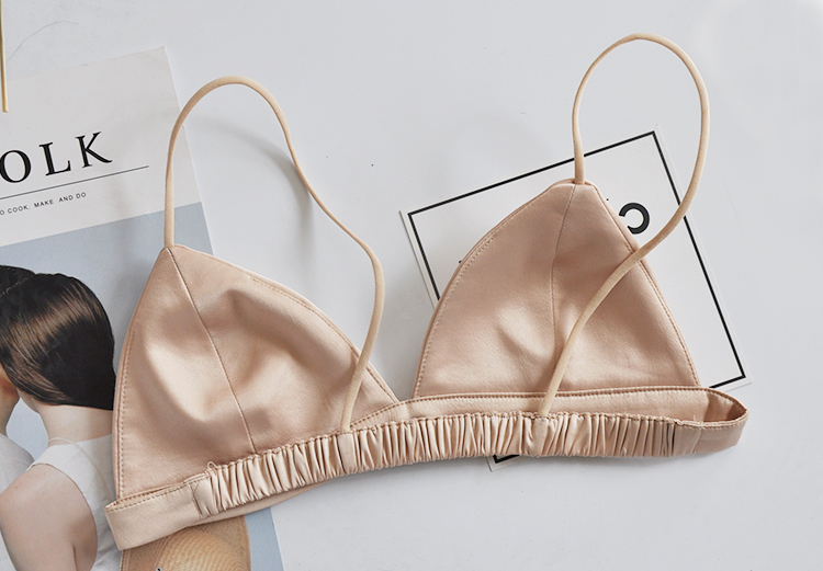 LR Châu Âu và Mỹ bralette tốt vành đai tam giác cup mà không có vòng thép không xương siêu mỏng áo ngực bikini vẻ đẹp backless đồ lót