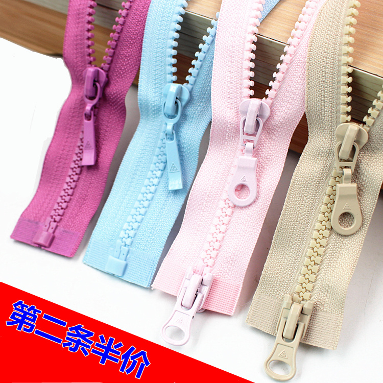 Resin zipper Zipper accessories Sanli Brand No 5 down jacket sleeping bag Double head double open single head open end high-grade zipper