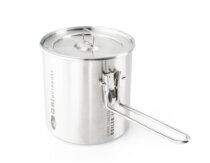 GSI OUTDOORS rust steel folding set Pot Pot with lid 1L