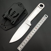 Carry-on camping K sheath small straight knife high hardness sharp integrated molten steel fruit knife anti-body knife special war knife portable