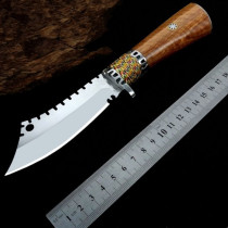 High hardness straight knife outdoor cutter Field begging for raw knife army knife open edge sharp and small knife military knife accompanied by body knife