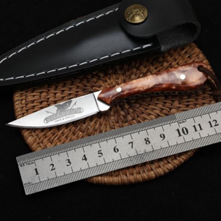 Mini Knife Self-Defense Outdoor Knife Portable Blade Knife Camping Fruit Knife High Hardness Integrated Steel Knife