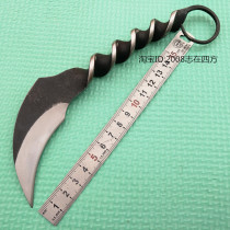 Traditional handmade forged knives twist claws rough knives outdoor defensive knives sabers sharp craft collection knives