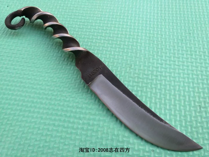 Dụng cụ rèn bằng tay loại xoắn ngoài trời tự vệ sinh tồn ngoài trời dao thẳng nhỏ cắm trại thiết bị cắm trại sắc bén kiếm bộ sưu tập quà tặng - Công cụ Knift / công cụ đa mục đích