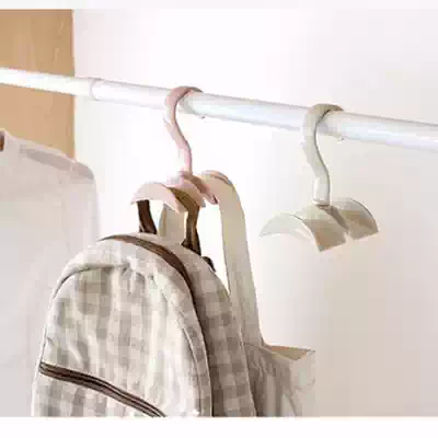 Three-pack bag tie storage shelf Wardrobe nail-free hanger hook Creative rotating hanger cabinet hanging bag hook