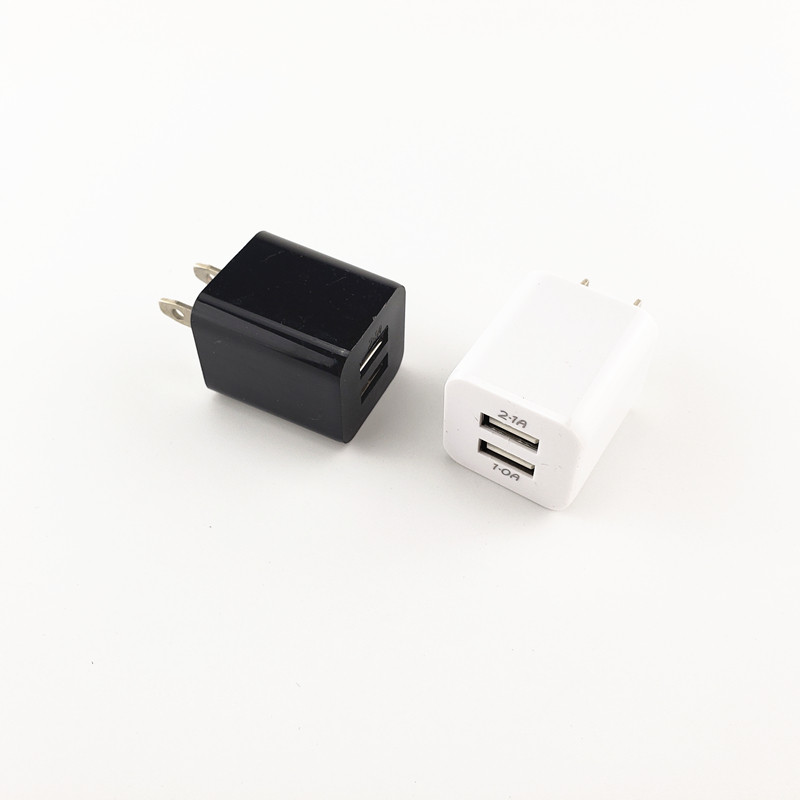 Golden Aegis-Dual USB Multi-Interface Double-hole 2A Fast charger tablet Apple Android mobile phone foot 1A Universal charging head