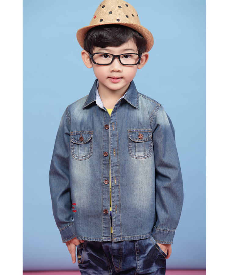 Chemise garcon à manche longue en toile - Ref 2082554 Image 12