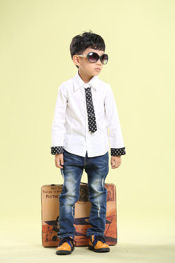 Chemise garcon à manche longue - Ref 2078204 Image 10