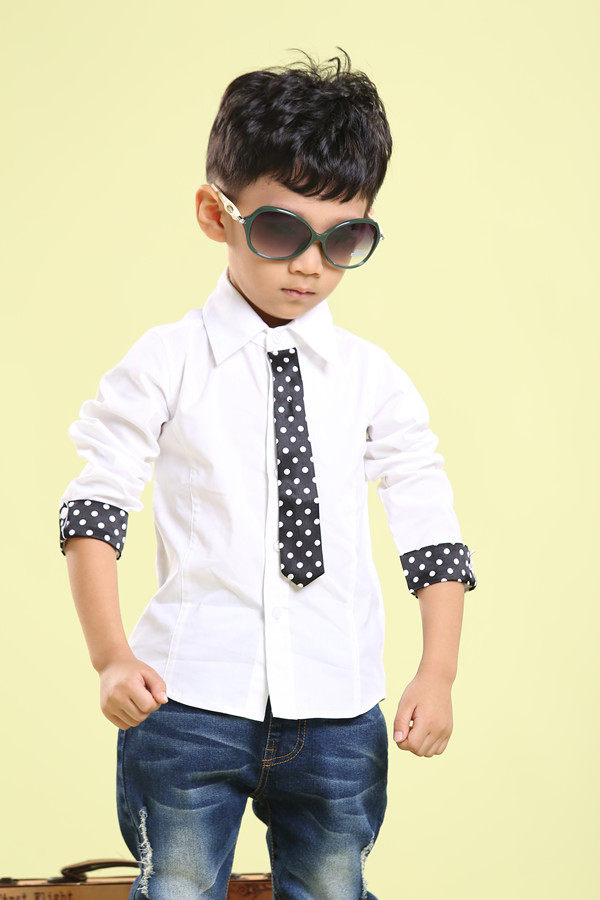 Chemise garcon à manche longue - Ref 2078204 Image 8