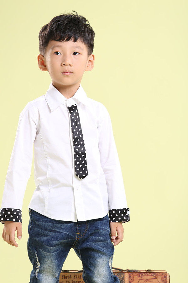 Chemise garcon à manche longue - Ref 2078204 Image 3