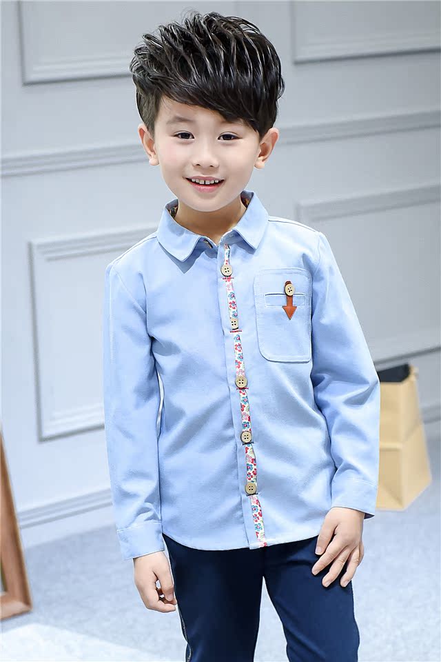 Chemise garcon à manche longue en toile - Ref 2082535 Image 10