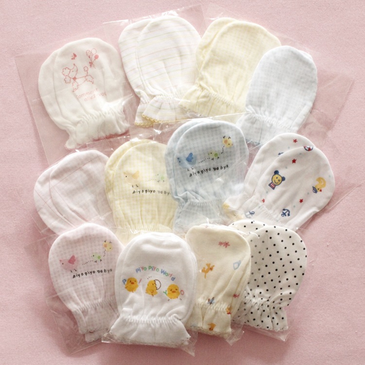 High quality cotton anti-scratch baby gloves Newborn standing baby hand protection products Cotton anti-scratch gloves