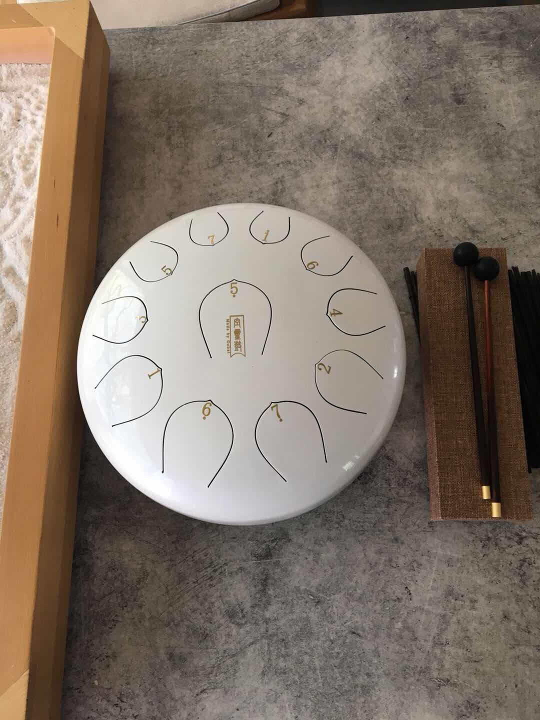 Empty Heart-drum Beginners 15 Sound Professional Class Children Color Empty Lotus Hand Disc Drummer Accessories 12-inch 11 Sound