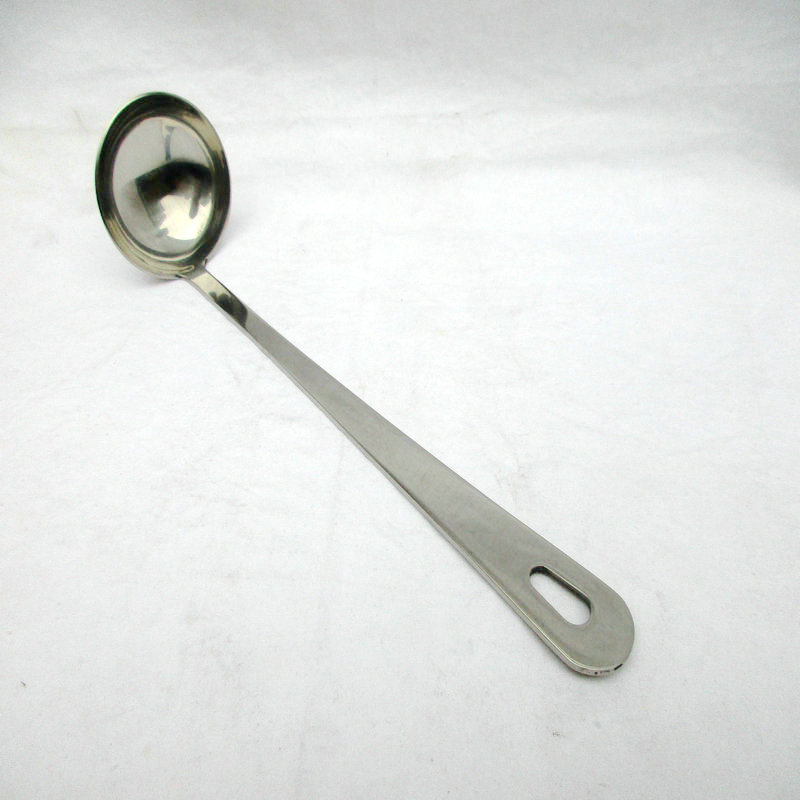 Export quality stainless steel soup spoon Small soup spoon Long handle one-piece hot pot fishing spoon Household porridge spoon thickened trumpet