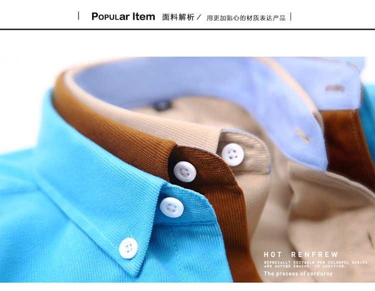 Mùa xuân và mùa hè áo sơ mi nhung mới nam dài tay cotton trung niên Slim Hàn Quốc phần mỏng áo khoác cotton cashmere áo ký giả nữ