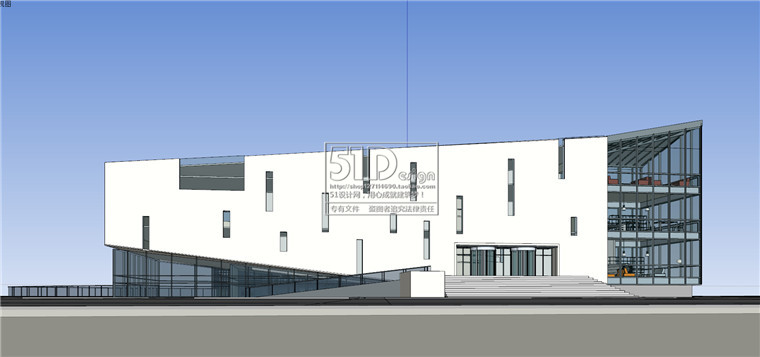 NO00646公建售楼处绿地售楼中心建筑设计su模型+cad图纸max效...-6