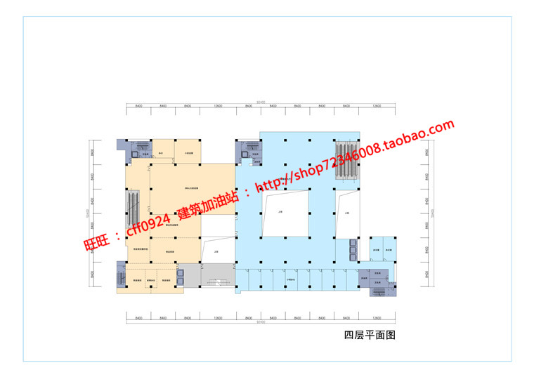 NO01695教学综合楼行政服务中心交易su模型cad图纸文本效果图-34