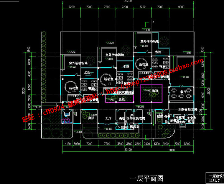 NO01115高层建筑小区规划设计两地块cad总图平立剖效果图su...-10