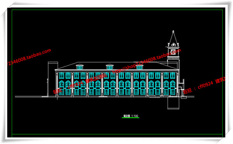 JZ31212班幼儿园建筑设计全套su模型+cad图纸+效果图-14