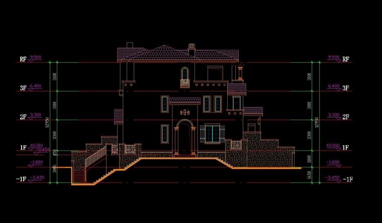 DB03394地中海风格联排别墅合院别墅商业街设计文本CAD+SU模型-45