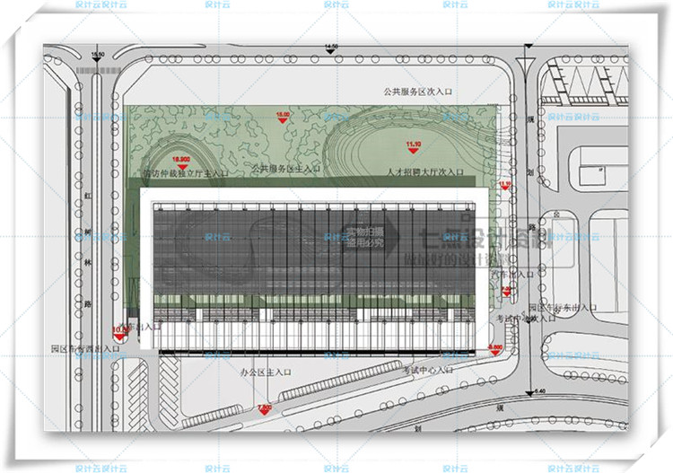 TU00801人才园创意产业园展览中心设计cad+su文本+效果图max-10