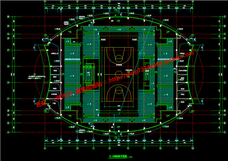 NO00344体育馆建筑方案设计cad施工图图纸效果图-6