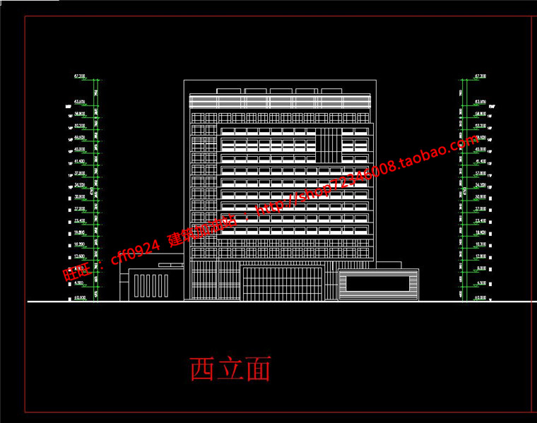 NO01781产业园办公楼建筑方案设计su模型+cad图纸-10