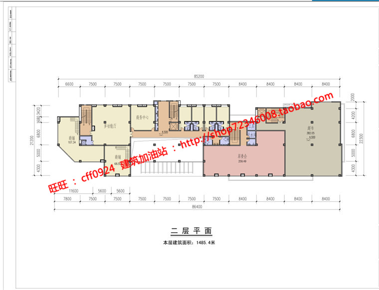 NO00451cad总图平面图纸效果图方案文本古镇商业街改造建筑...-16