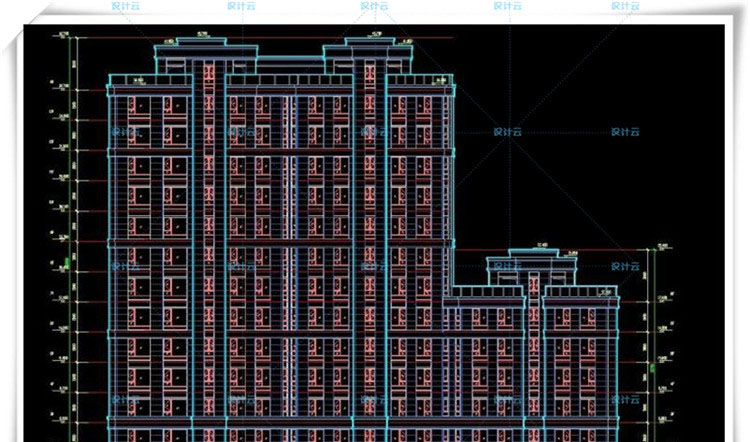 TU00103欧式高层住宅、多层住宅欧式建筑设计和CAD+SU模型-12