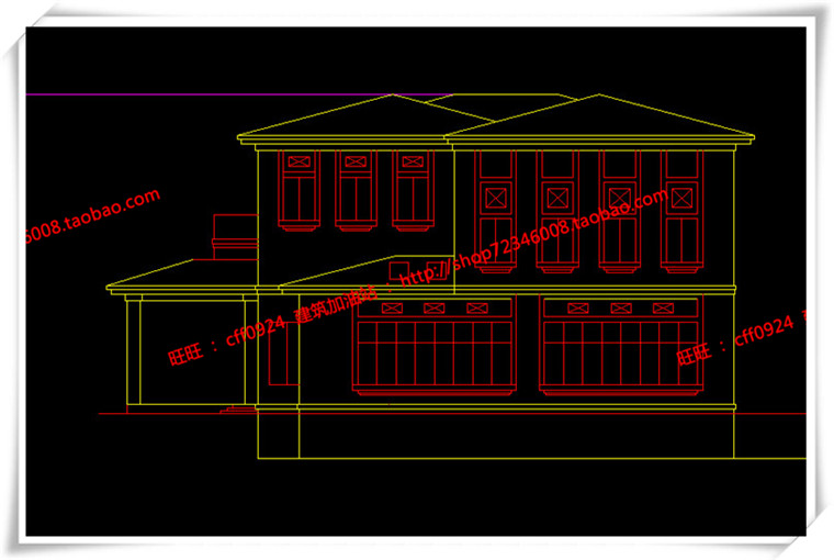 JZ297南汇住宅/别墅草原式cad平面立面总图+su模型/sketchup模...-7