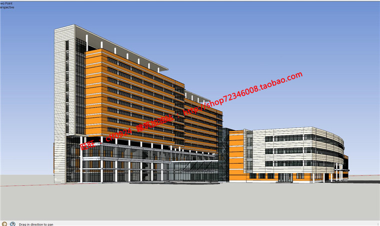 NO01095儿童医院医疗建筑方案设计cad图纸su模型skp展板psd-8