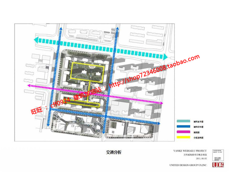 NO00779万科居住区规划小区方案设计cad总图ppt效果图-17