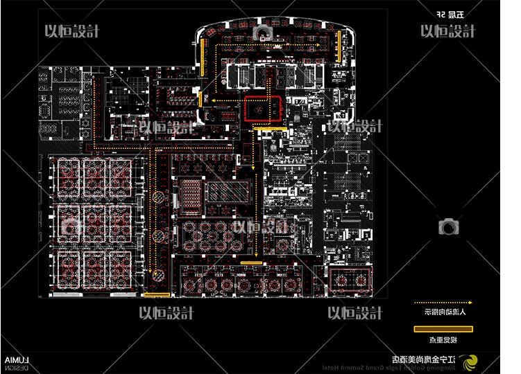 YH01917现代酒店深化方案简约接待大厅设计效果带CAD施工图-2