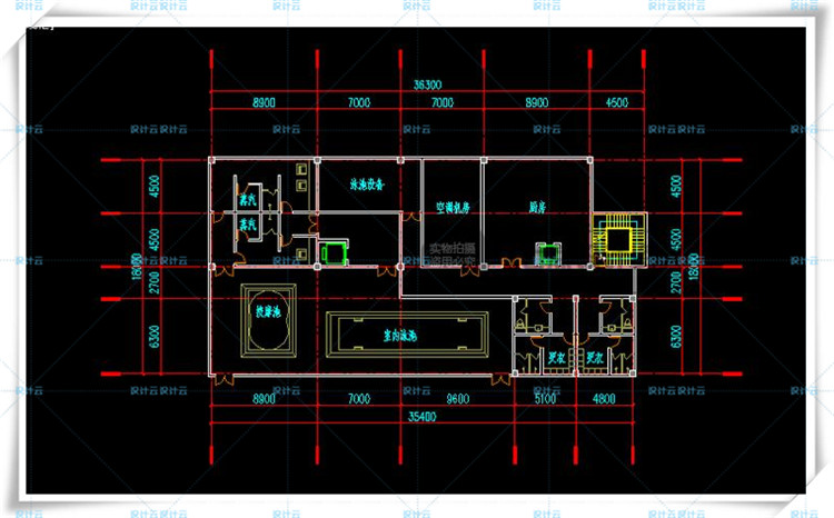 TU00827公建度假酒店新中式坡地多层cad施工图+效果图+su模型-20