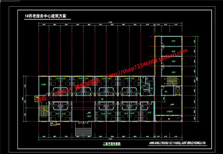 NO01396养老院敬老院老年活动中心设计su模型cad图纸psd分析-17