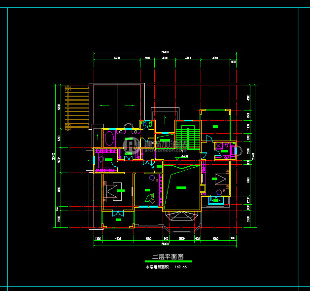 JZ018独栋别墅 SU模型 别墅cad图纸 效果图 成套施工图-20