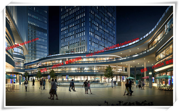JZ213盛达国贸商业/商业综合体cad图纸+su+效果图+ppt文本-6