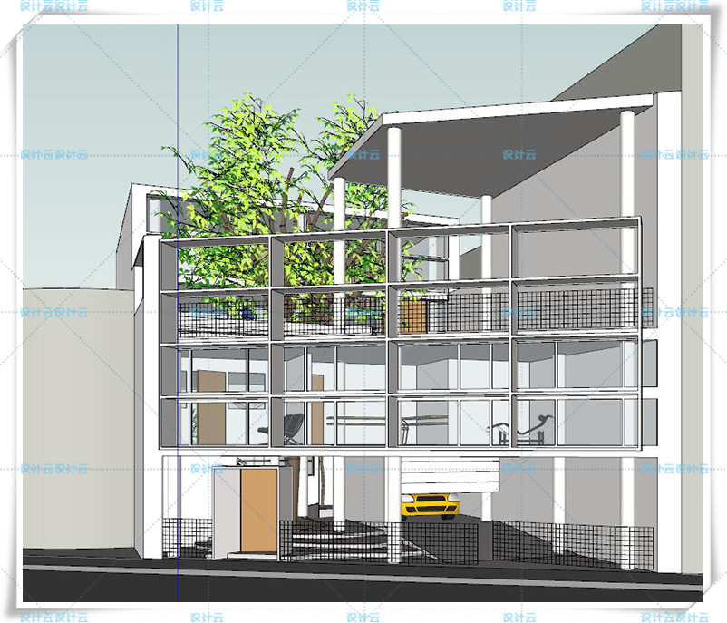 TU00863库鲁切特住宅 su模型 全套CAD 柯布西耶 大师经典案例 ...-4