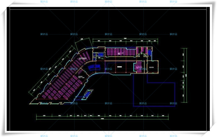 TU0016310套大学图书馆建筑cad及文本、su精选模型加效果图-15