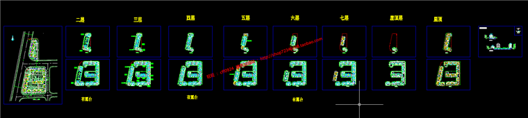 NO01002cad小区规划图纸住宅小区组团花园洋房设计文本效果图-14