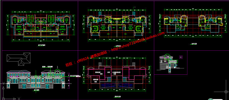 NO00152欧式大层别墅建筑方案设计带cad图纸/效果图/su模型-9