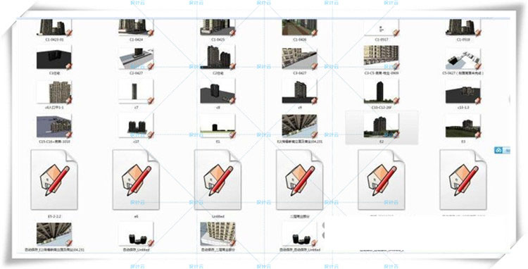 TU00103欧式高层住宅、多层住宅欧式建筑设计和CAD+SU模型-3