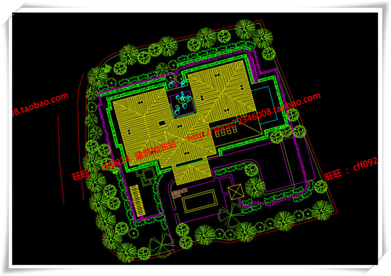 JZ297南汇住宅/别墅草原式cad平面立面总图+su模型/sketchup模...-6