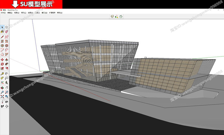 TU03003图书馆建筑景观设计全套CAD图纸 方案文本 SU模型-5