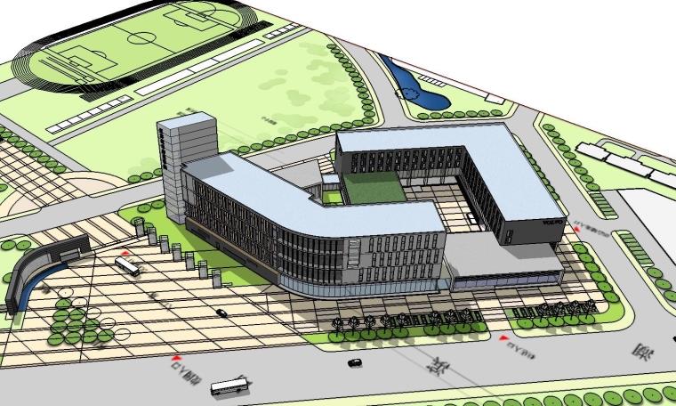 DB03385大学学校实训楼、办公楼单体设计文本及CAD、SU模型-5