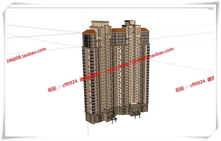 JZ307景瑞太仓高层住宅全套建筑设计cad平立面+su模型++效果图-5