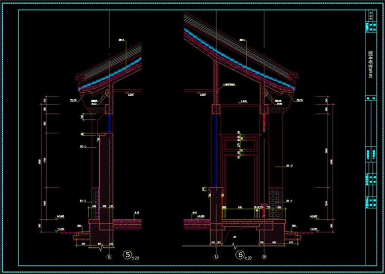 DB00099北京四合院住宅建筑设计CAD施工图效果图素材-17