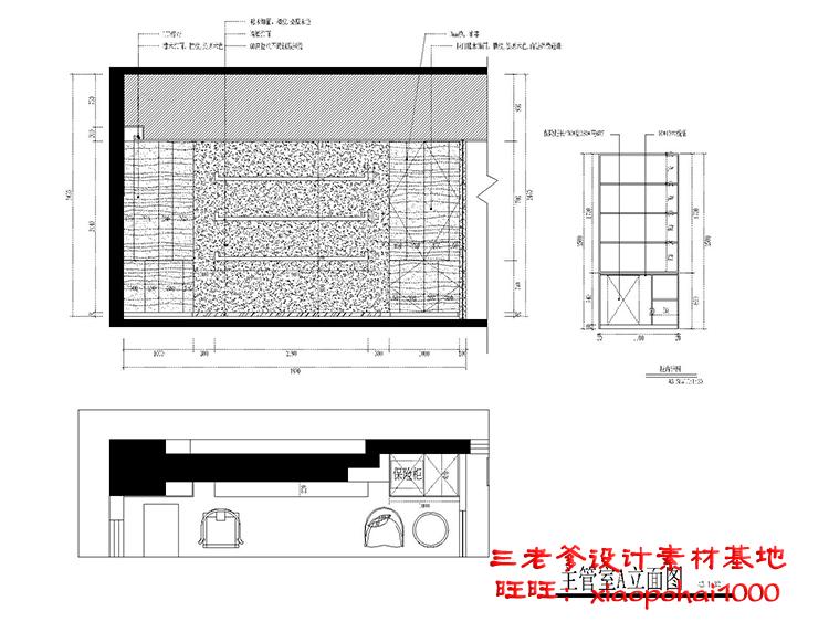 TU02022办公室空间写字楼CAD施工图纸方案平面节点效果图片...-23